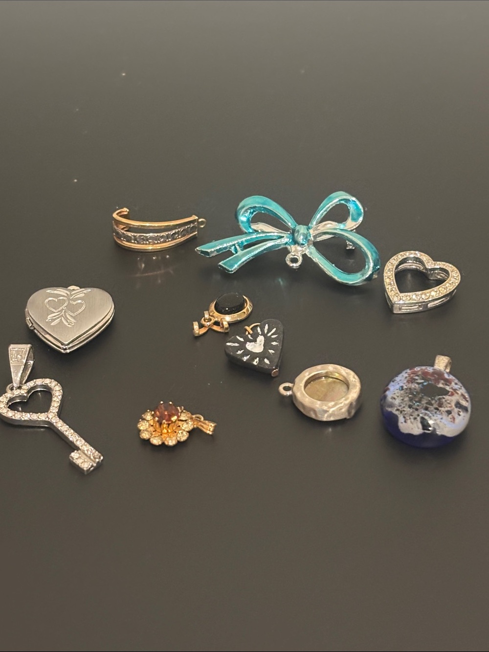 Vintage Costume Jewelry Pendant Lot - 9pc